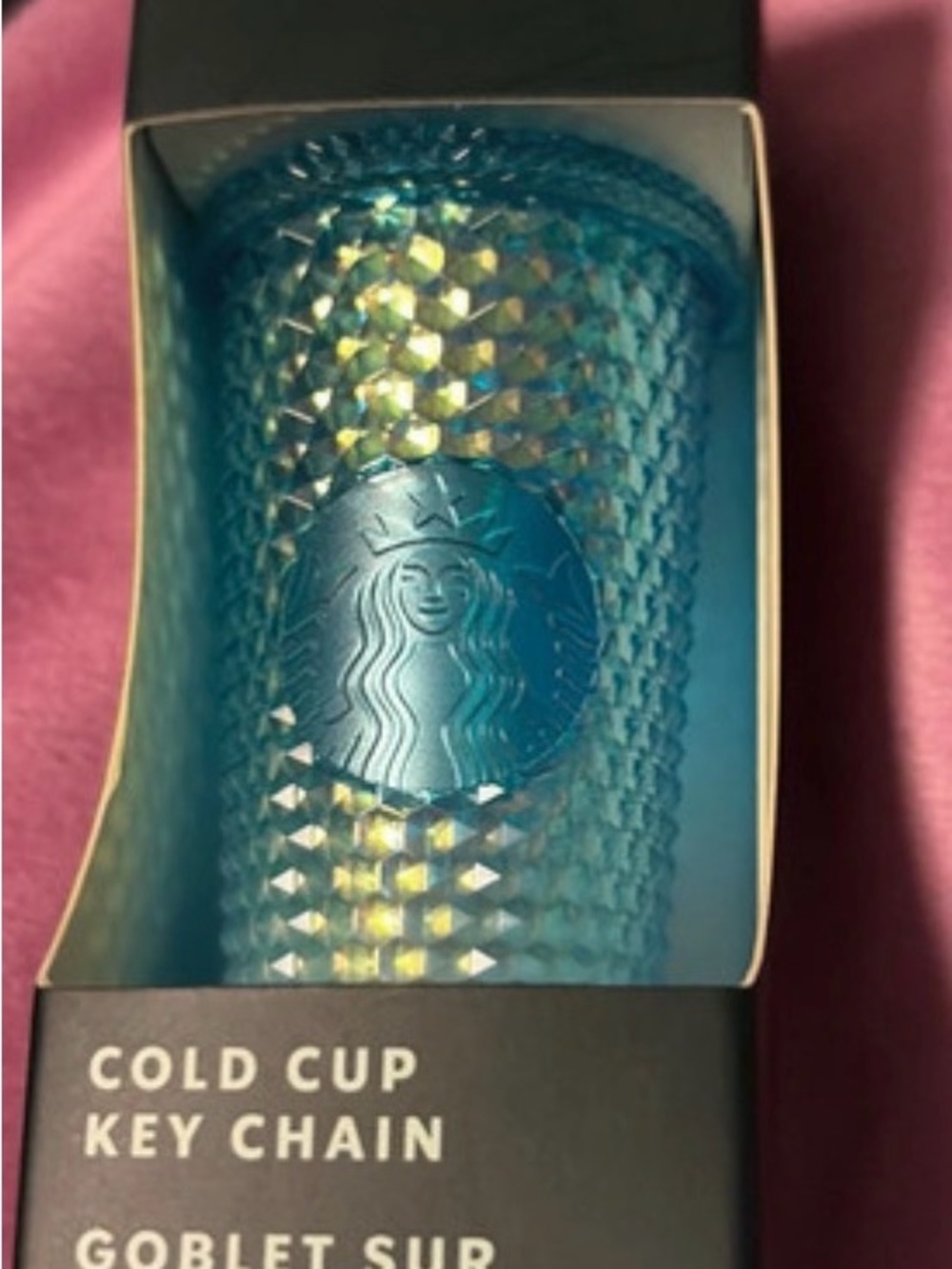Starbucks Blue Studded Cold Cup Keychain